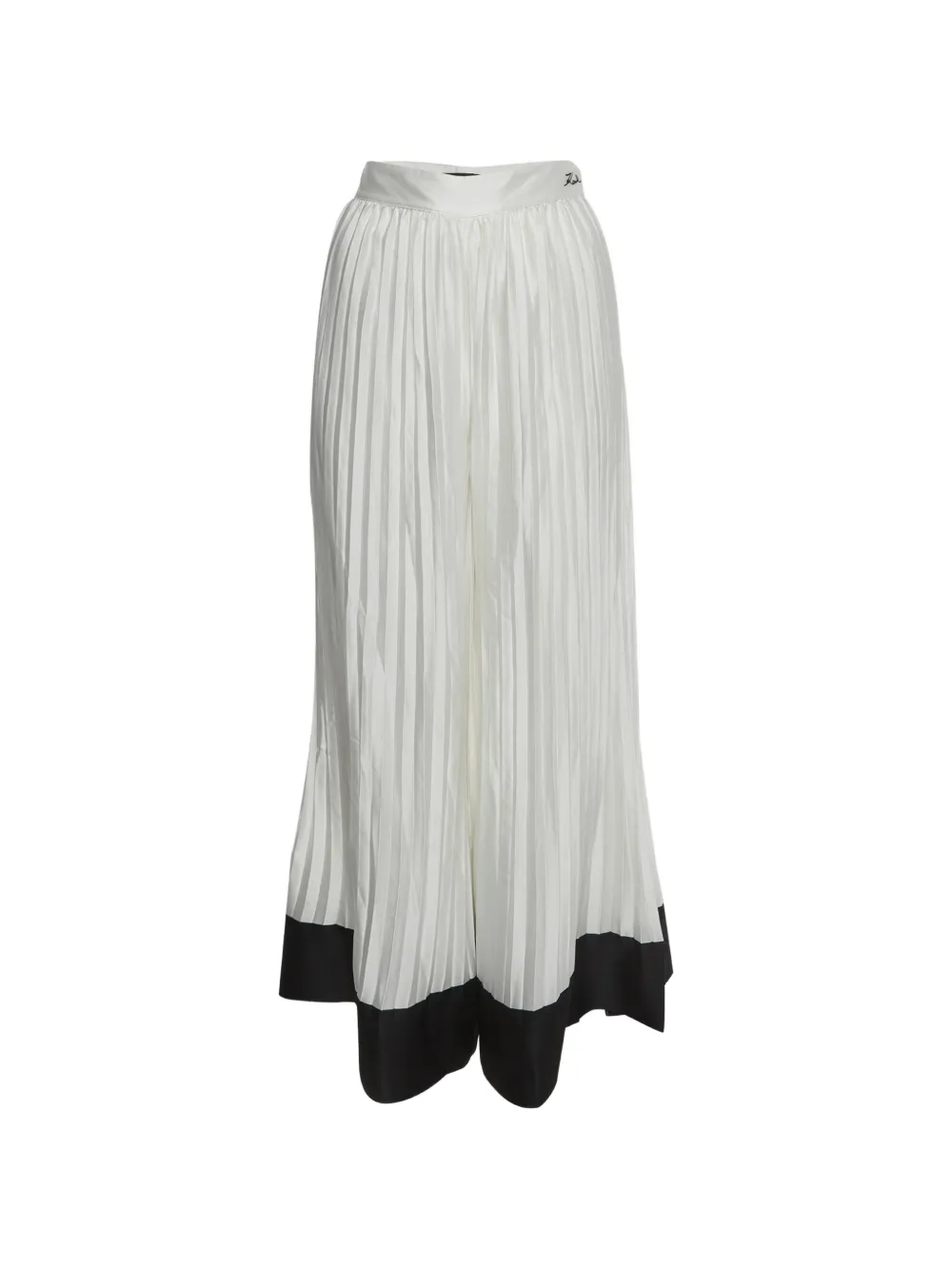 Karl Lagerfeld pleated wide-leg trousers - Bianco