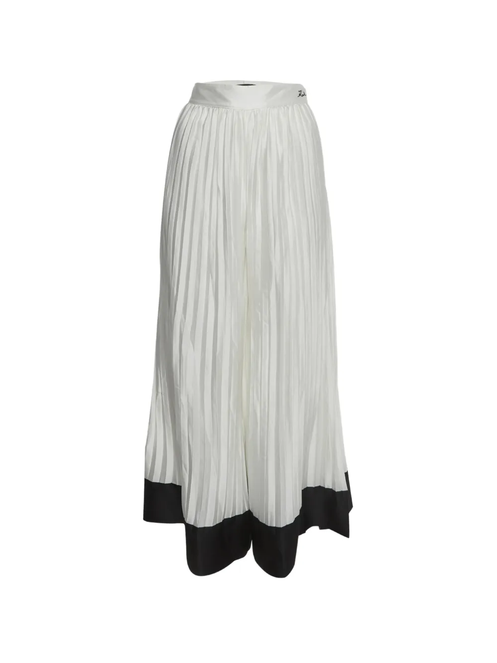 Karl Lagerfeld pleated wide-leg trousers - Bianco