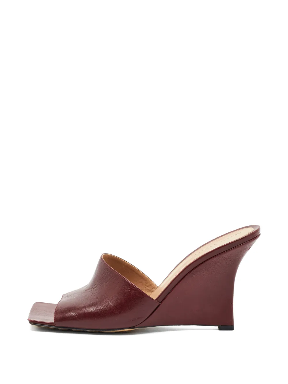 Bottega Veneta Pre-Owned square-toe wedge sandals - Rosso