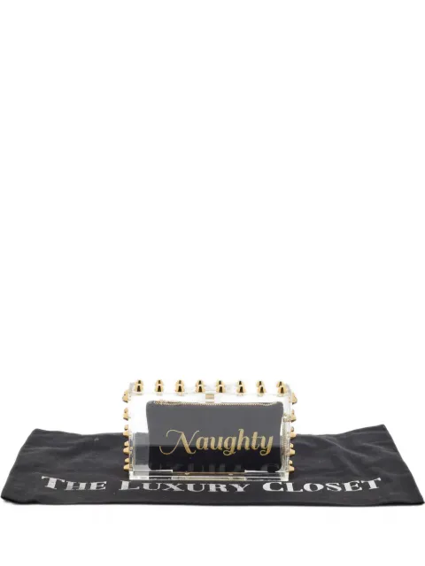 Charlotte Olympia Naughty and Nice studded clutch bag