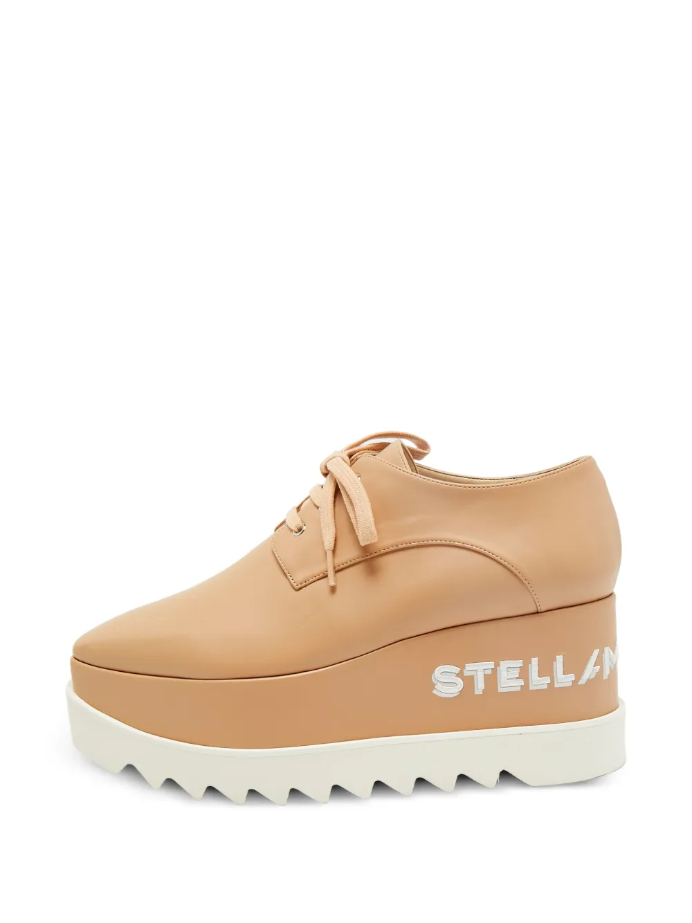 Stella McCartney Pre-Owned derbies à plateforme Elyse à logo imprimé - Tons neutres