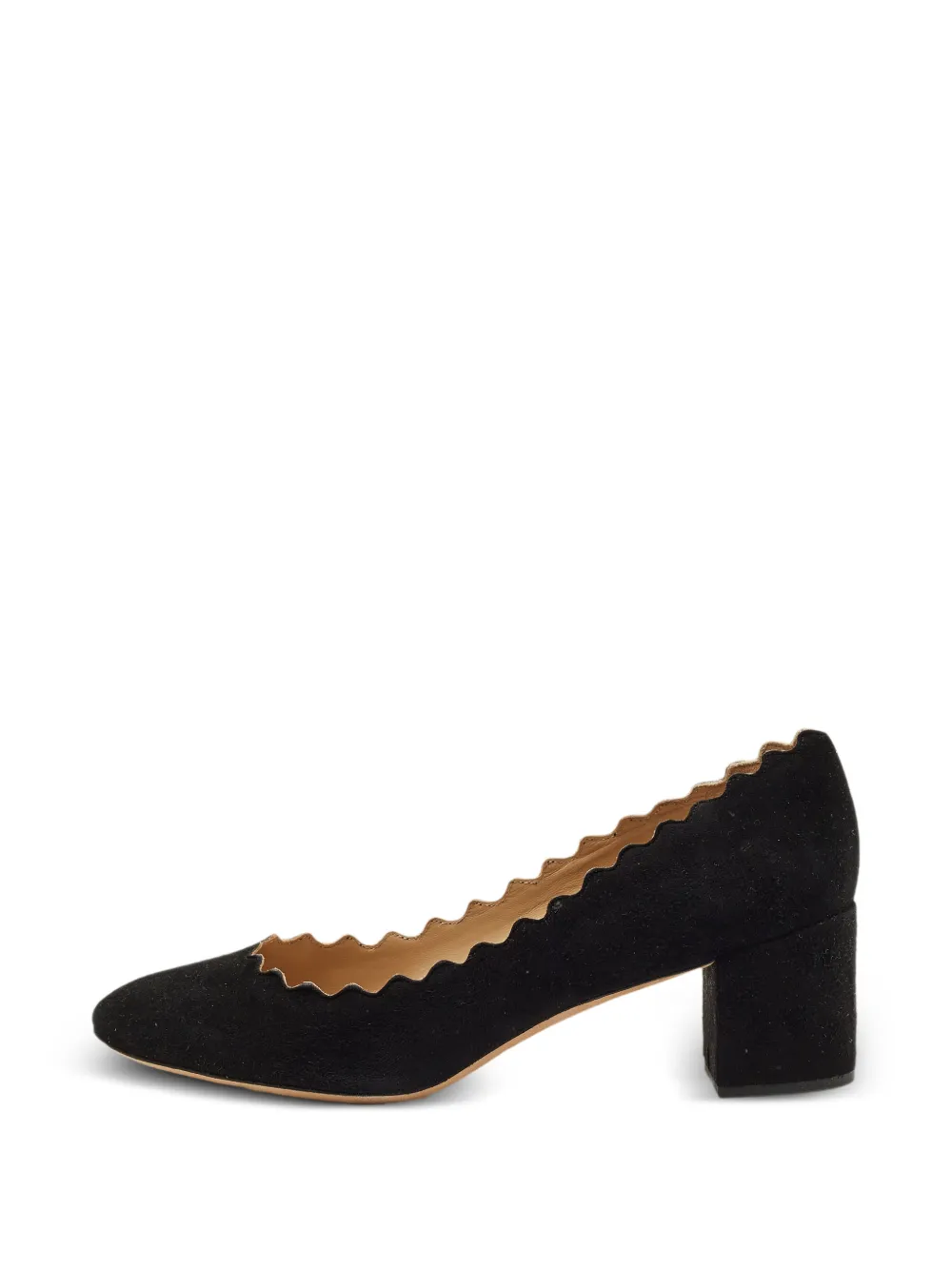 Chloé Pre-Owned Laurena scalloped pumps - Nero