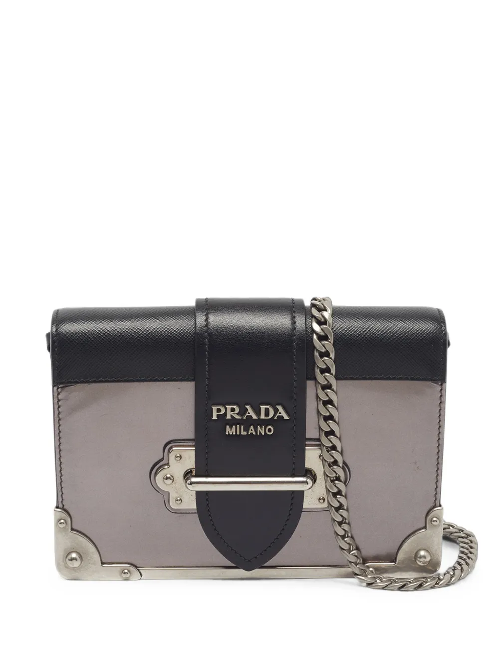 Prada Pre-Owned Cahier leather clutch bag - Grigio