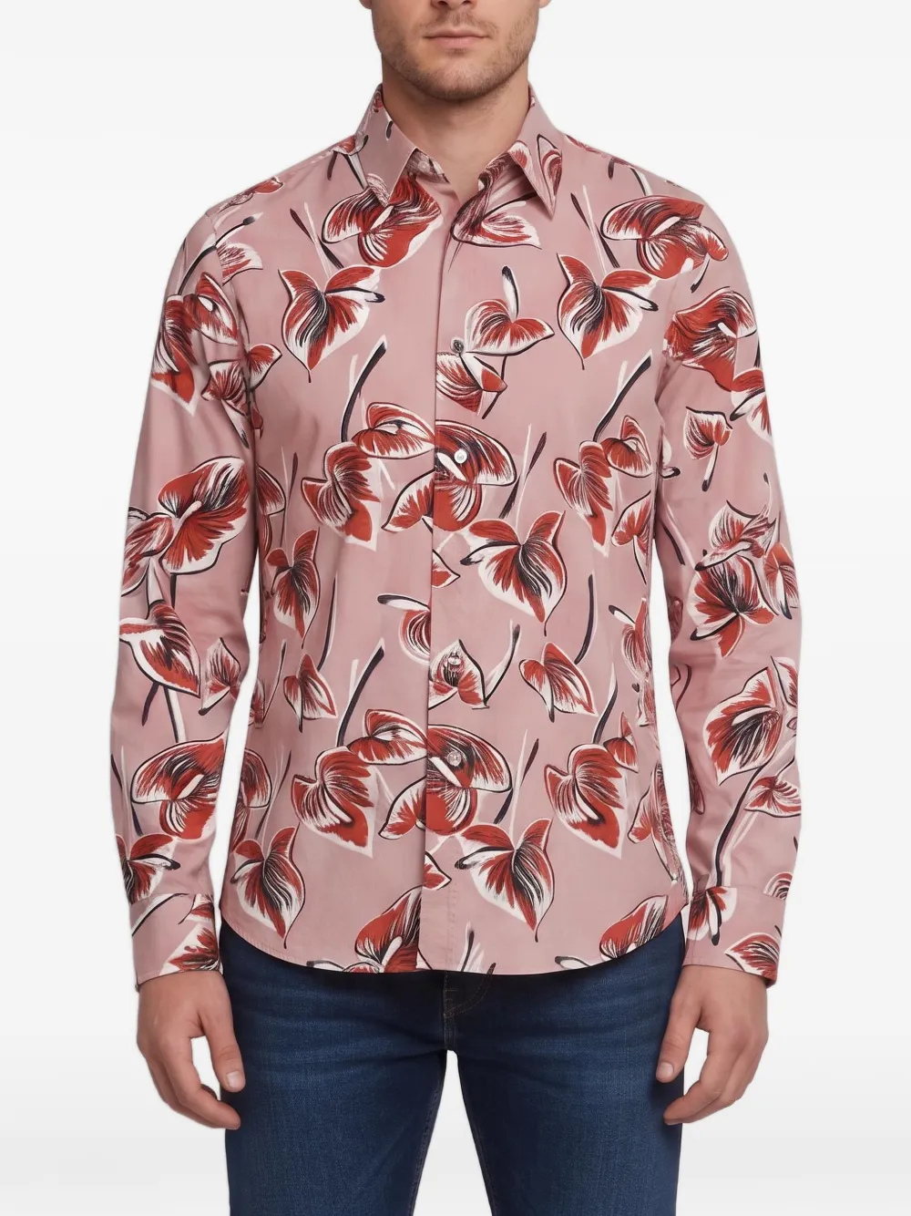 Marni Pre-Owned leaf-print shirt - Rosa