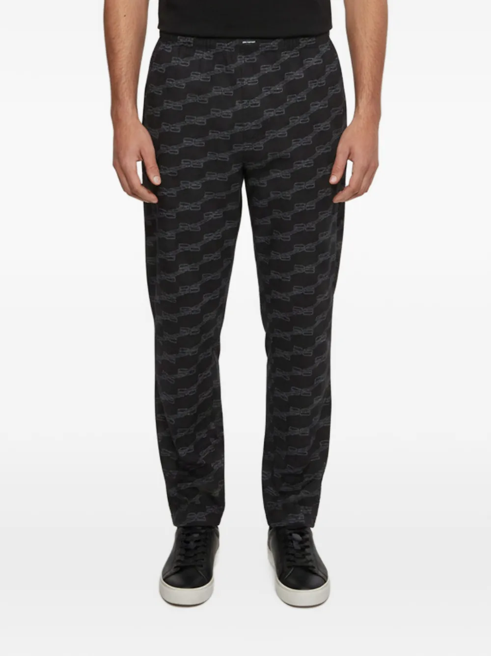 Balenciaga Pre-Owned BB-monogram straight-leg trousers - Nero