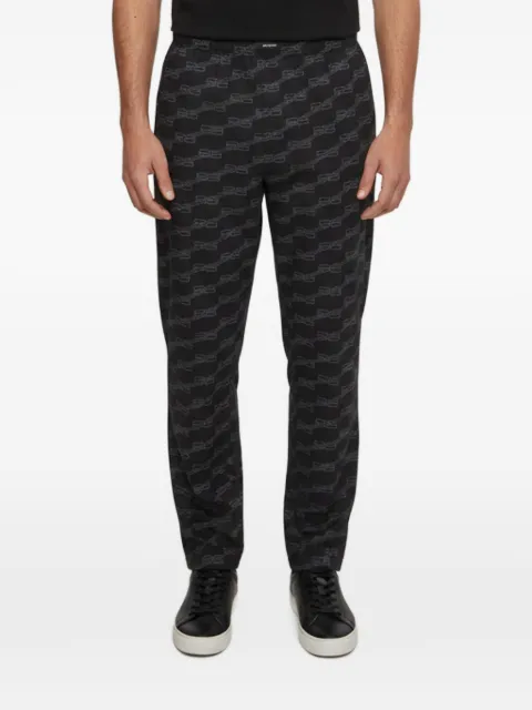 Balenciaga Pre-Owned BB-monogram straight-leg trousers