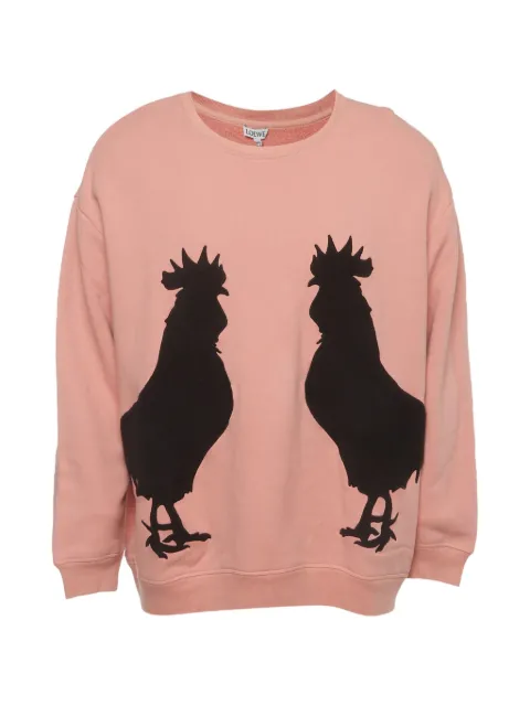 Loewe Pre-Owned rooster-embroidered sweatshirt