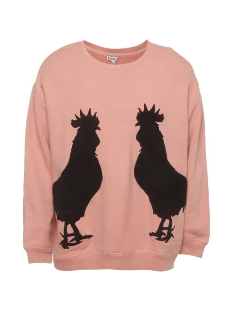 Loewe Pre-Owned rooster-embroidered sweatshirt