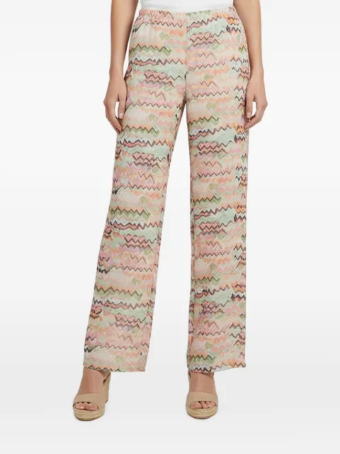 Missoni Pre-Owned zigzag-print straight-leg trousers