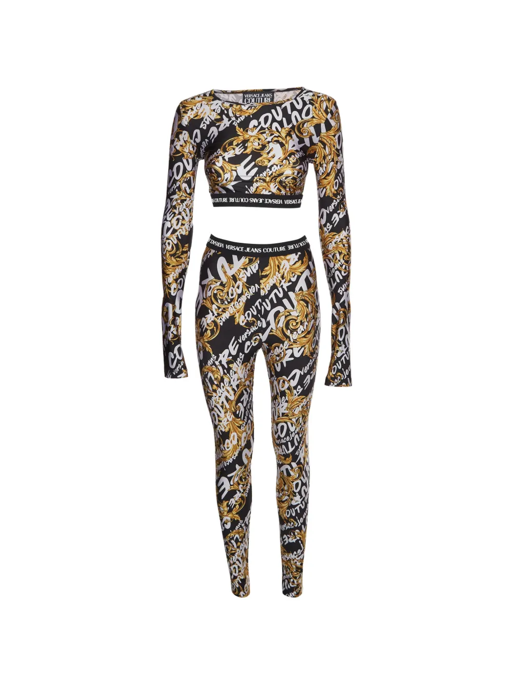 Versace Jeans Couture barocco-print leggings set (set of two) - Nero