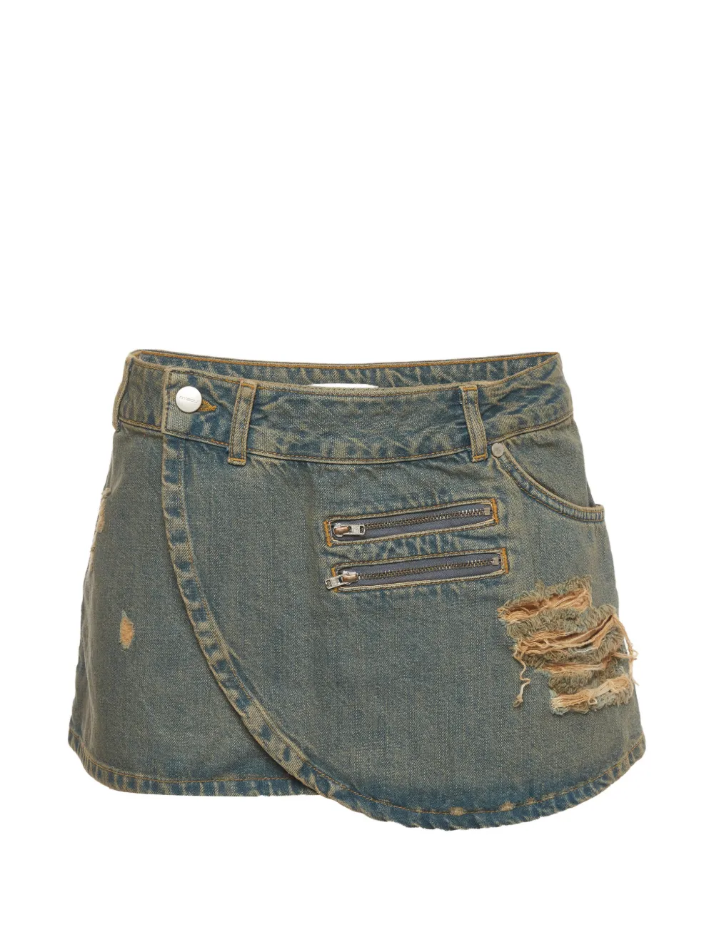 Miaou Hunter straight mini skirt - Blu