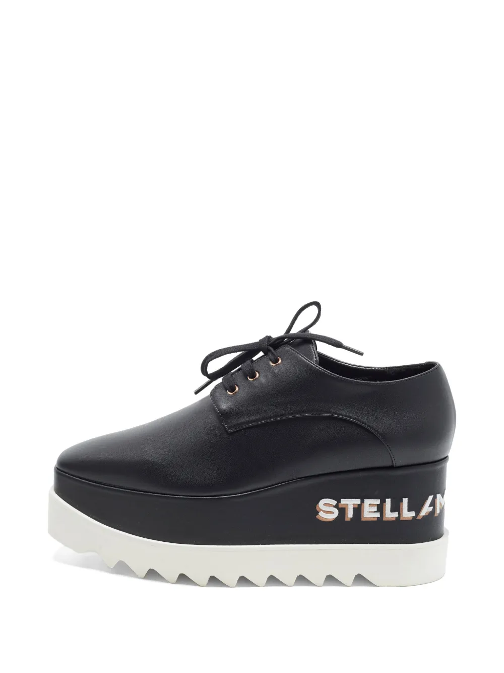 Stella McCartney Pre-Owned derbies à plateforme Elyse à logo imprimé - Noir