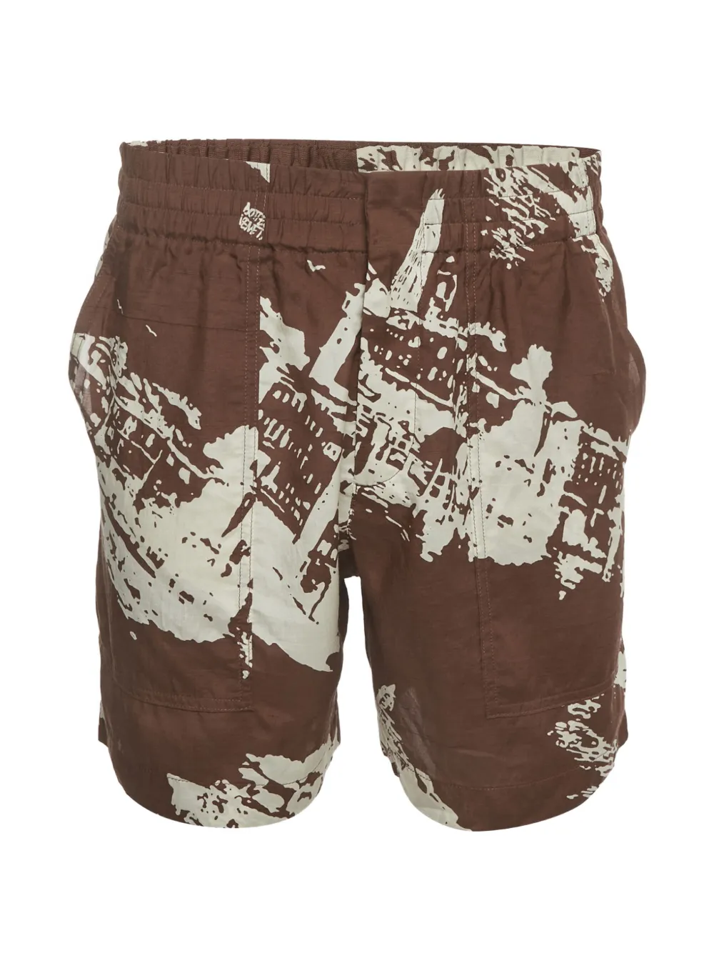 Bottega Veneta Pre-Owned postcard-print shorts - Marrone