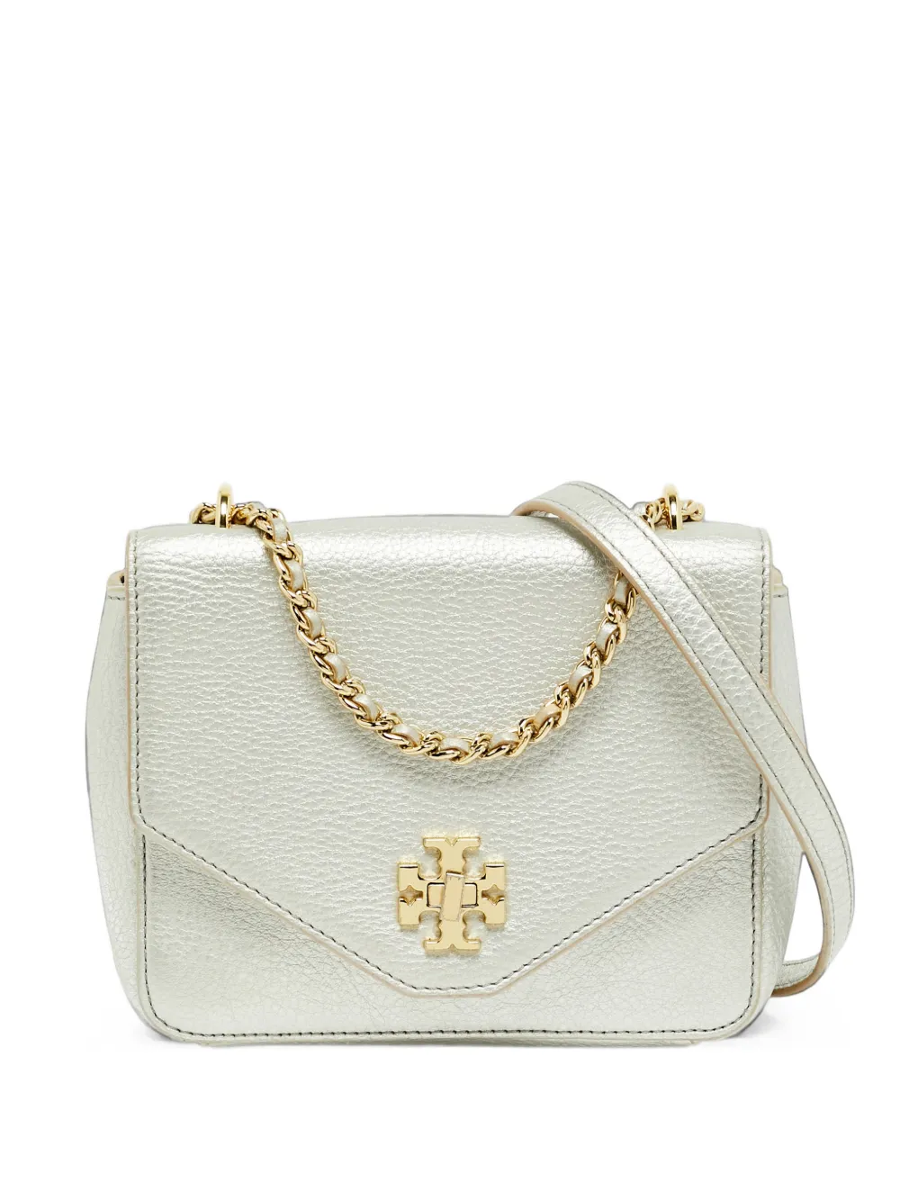 Tory Burch mini Kira quilted cross body bag - Argento