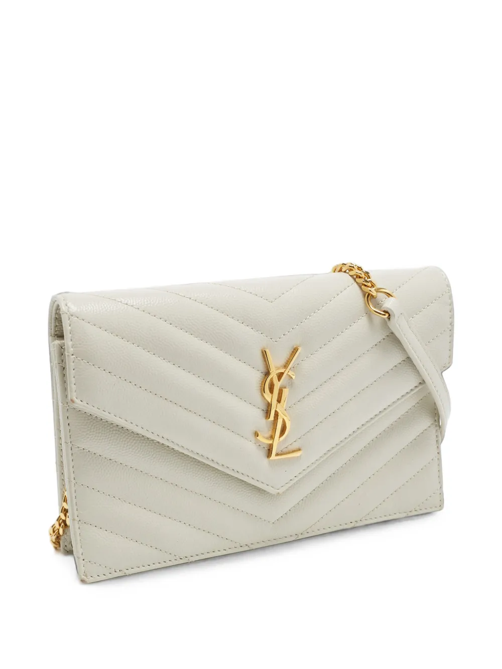 Saint Laurent Pre-Owned pochette Cassandre Envelope à design matelassé (2024) - Blanc