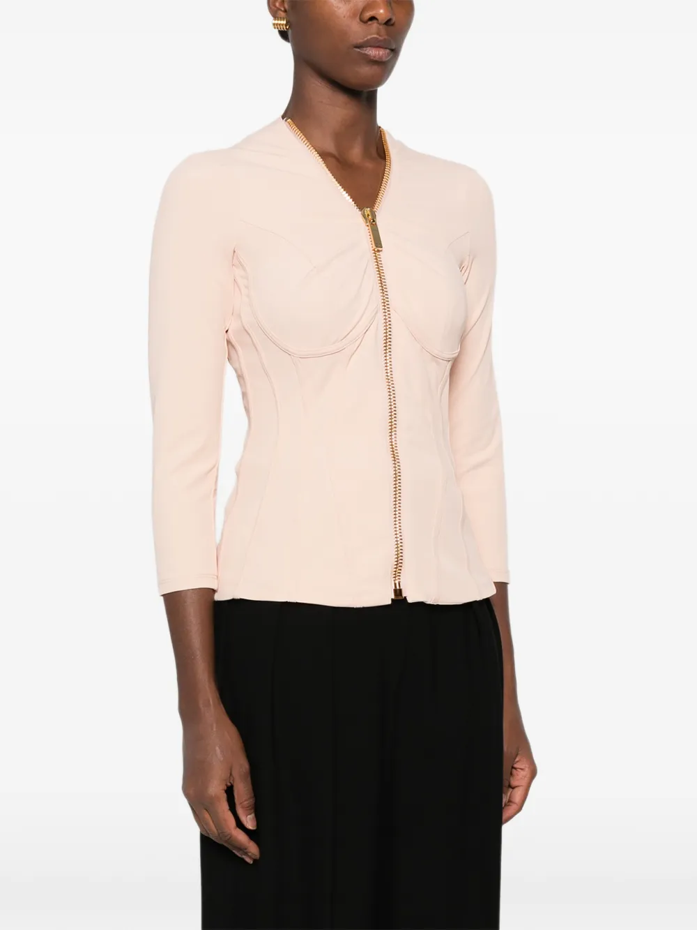Elisabetta Franchi Jack met rits Roze