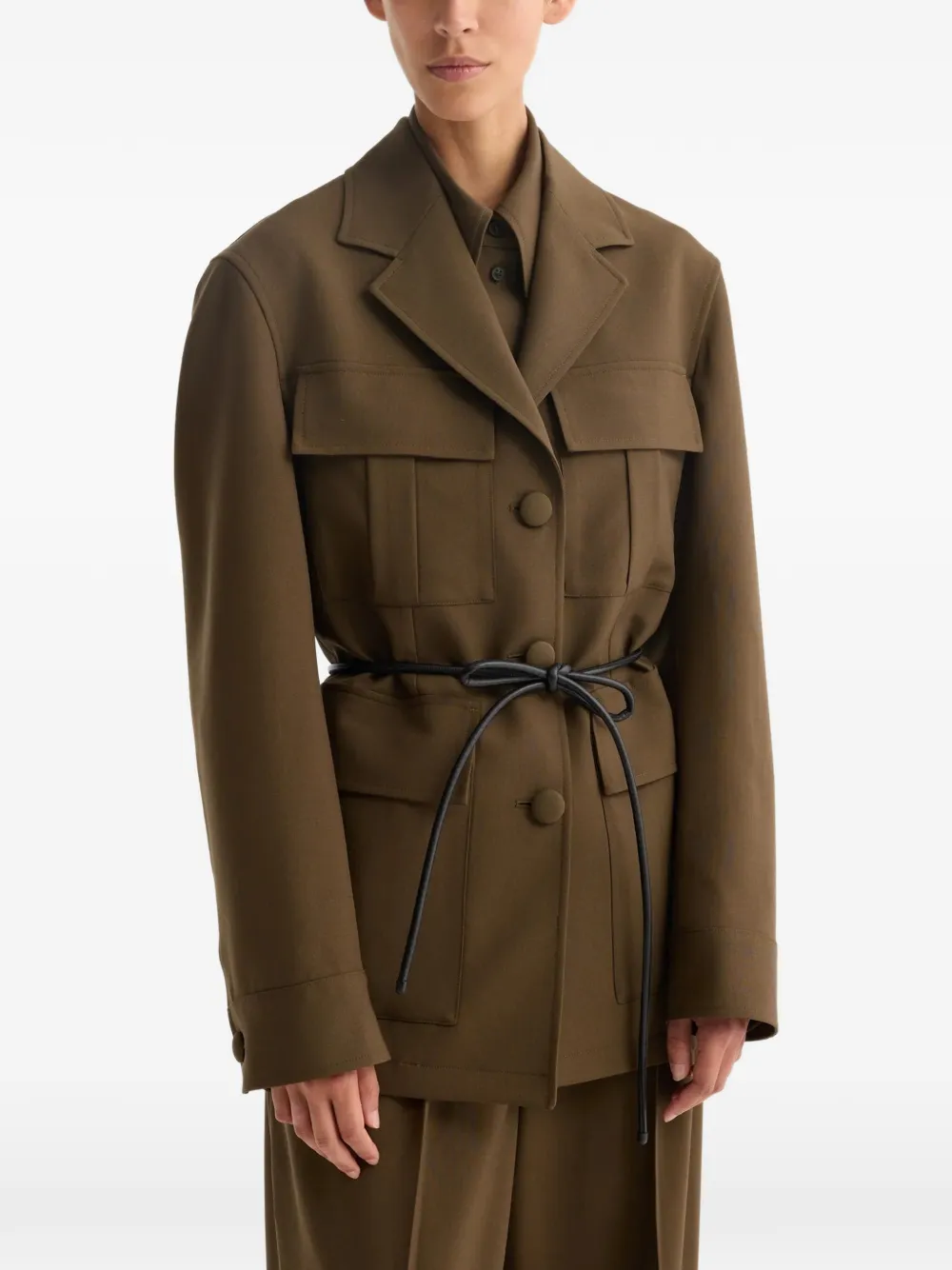 Róhe Safari button-up wool jacket