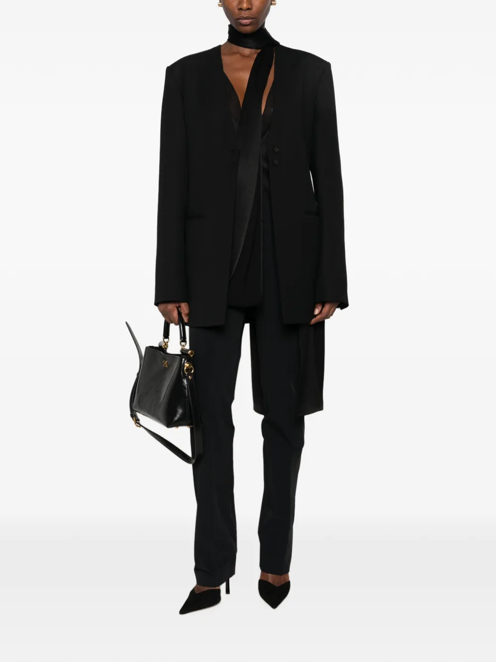Elisabetta Franchi Geplooide broek Zwart