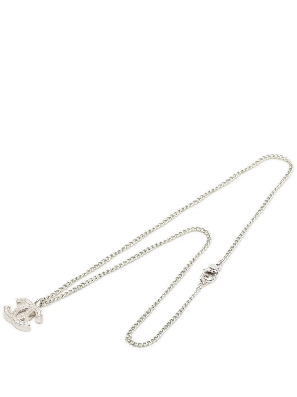 CHANEL Pre-Owned 2005 CC Brass Pendant Necklace costume necklace - Argento