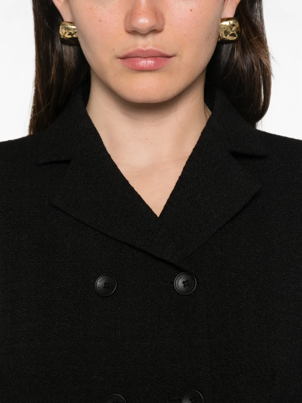 Tagliatore double-breasted bouclé jacket Zwart