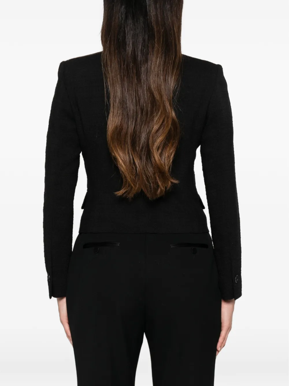Tagliatore double-breasted bouclé jacket Zwart