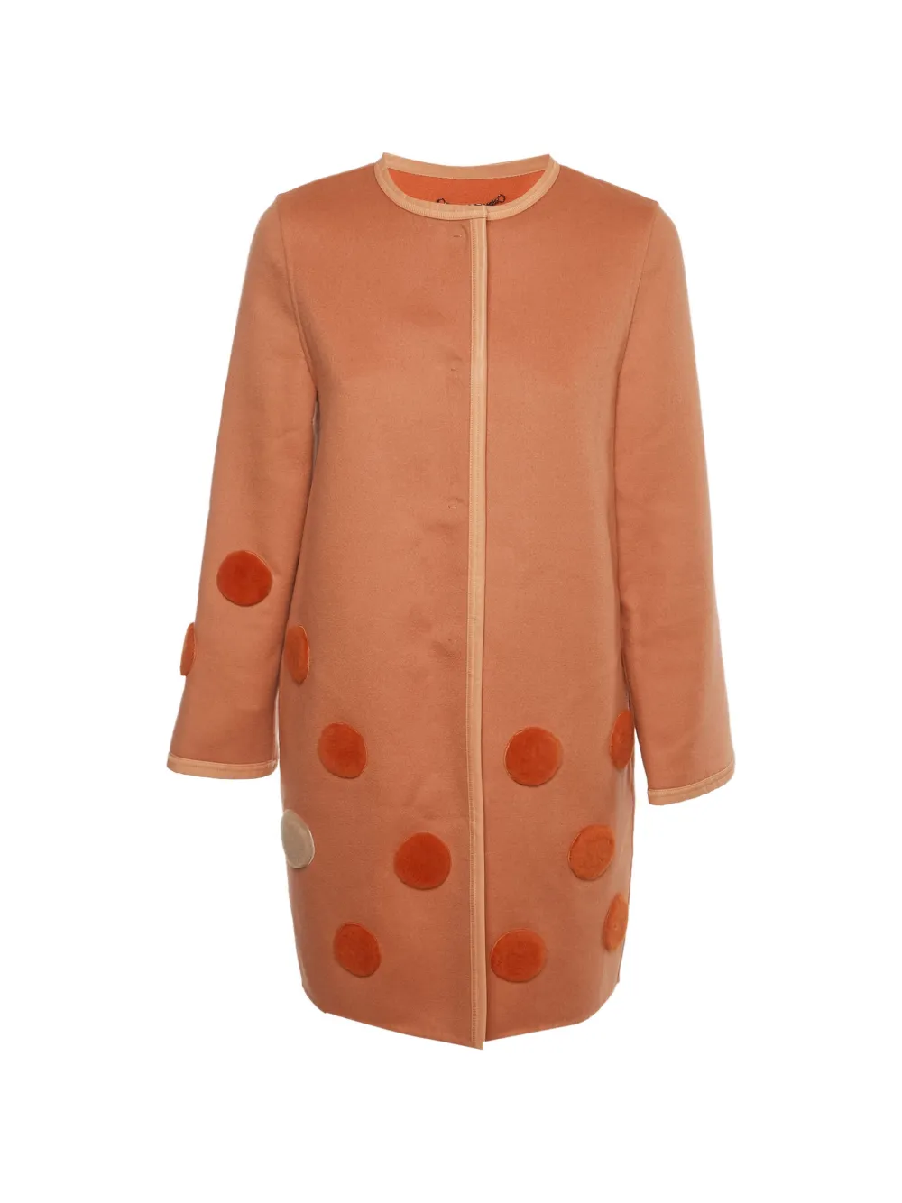 Fendi Pre-Owned polka-dot appliqué single-breasted coat - Arancione