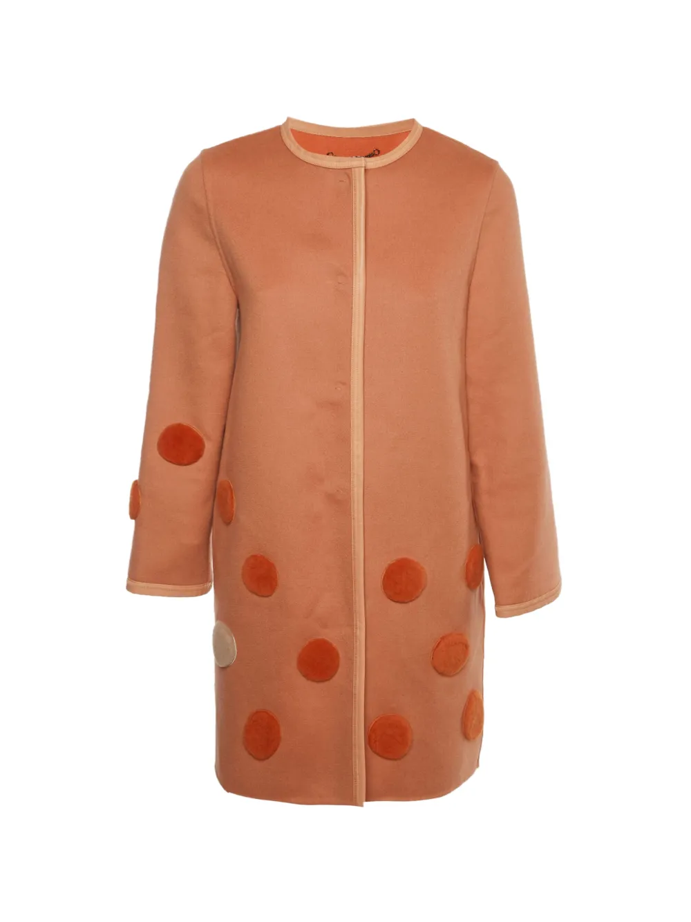 Fendi Pre-Owned polka-dot appliqué single-breasted coat - Arancione