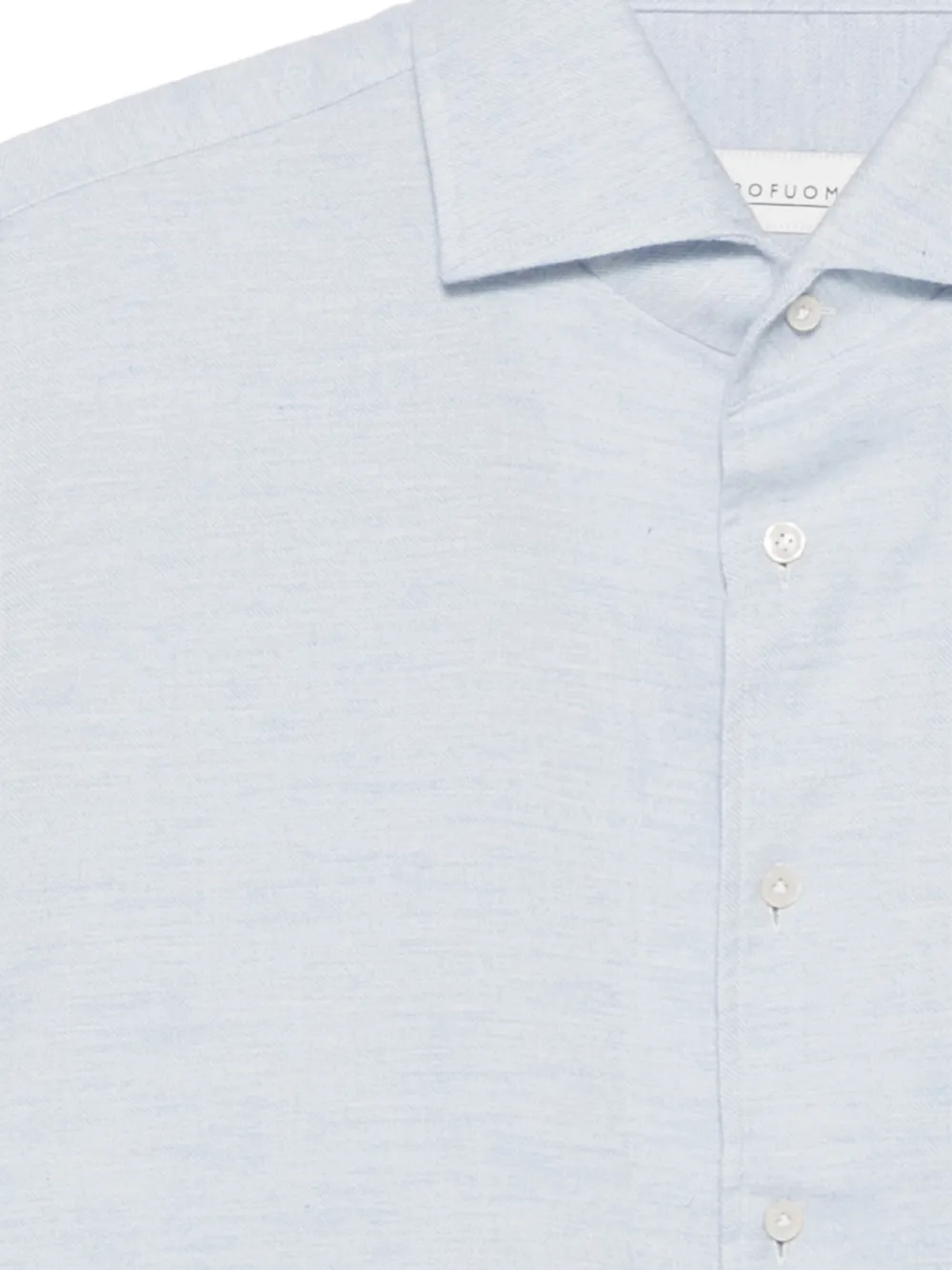 Profuomo Overhemd met gespreide kraag Blauw
