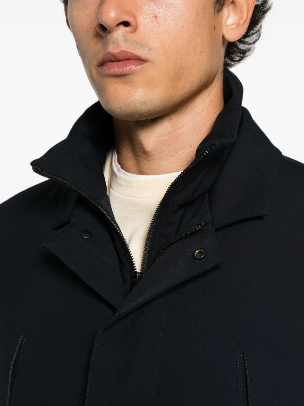 People Of Shibuya Showa parka met gelaagde hals Blauw