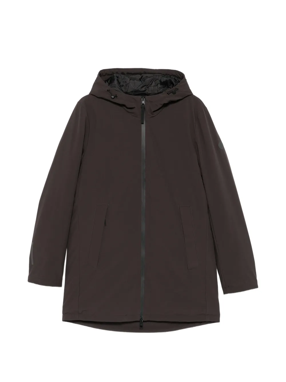 People Of Shibuya Cappotto Fuji con cappuccio e zip - Marrone