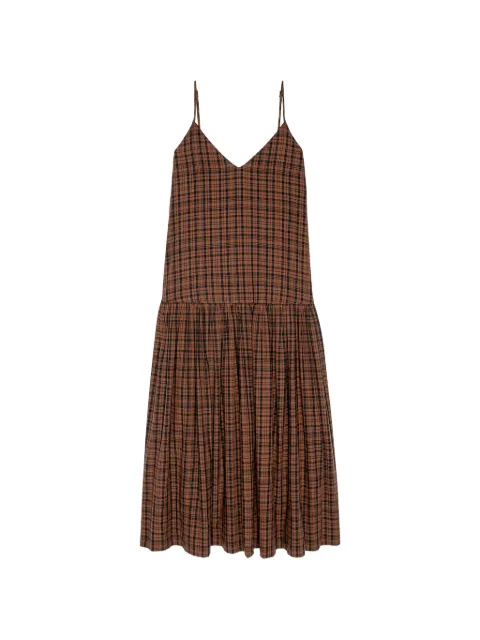 The Great. plaid drop-waist maxi dress
