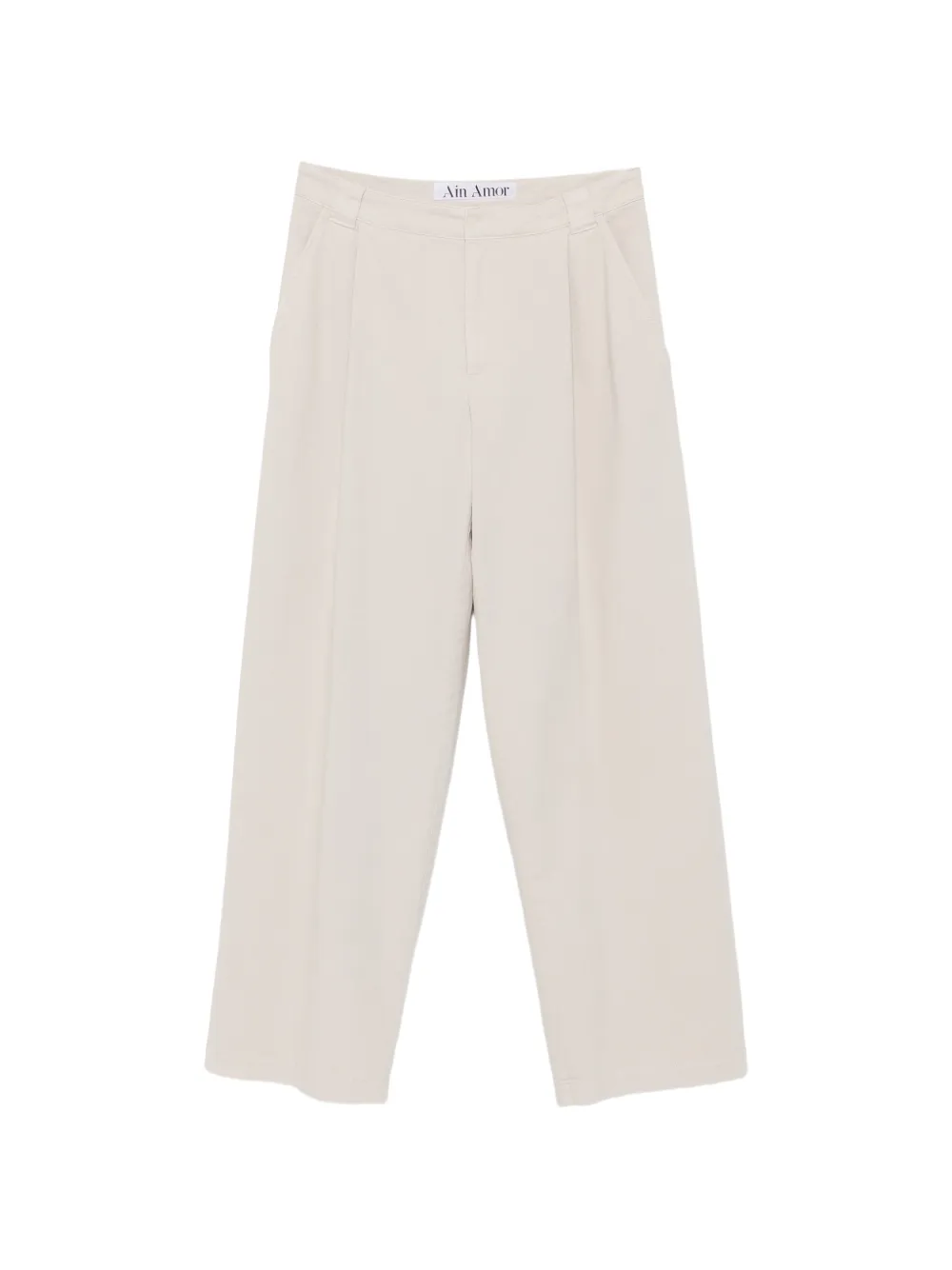 AIN AMOR pleated wide-leg trousers - Toni neutri