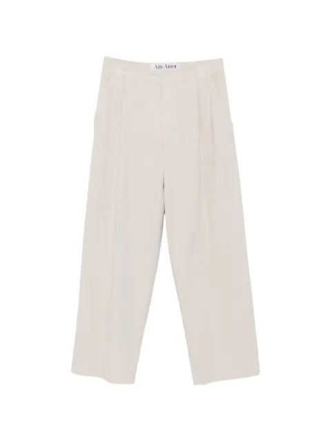 AIN AMOR pleated wide-leg trousers
