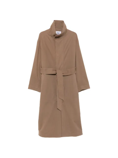 AIN AMOR belted zip-up coat