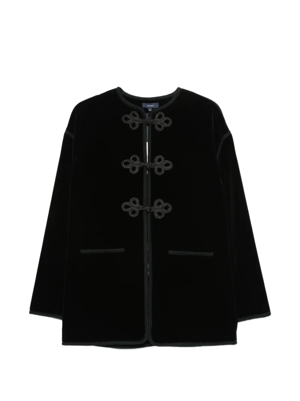 Soeur Lutetia frog-fastening coat - Nero