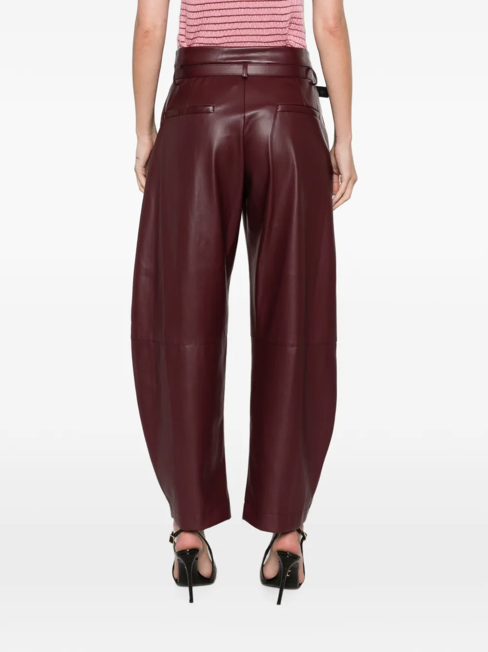 IMPERIAL Broek van imitatieleer Rood