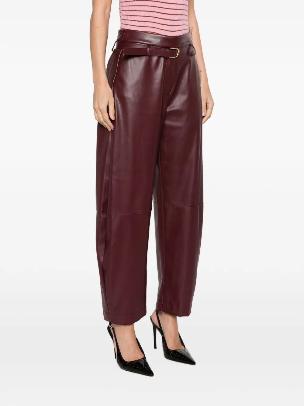 IMPERIAL Broek van imitatieleer Rood