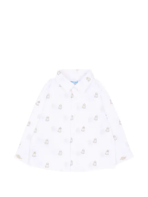 Mayoral dog-printed long-sleeved shirt