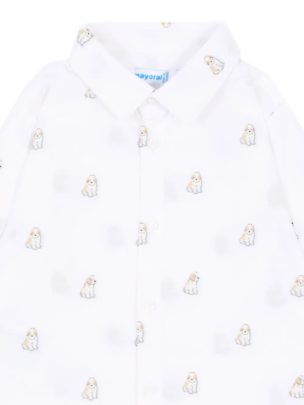 Mayoral Shirt met lange mouwen en hondenprint Wit