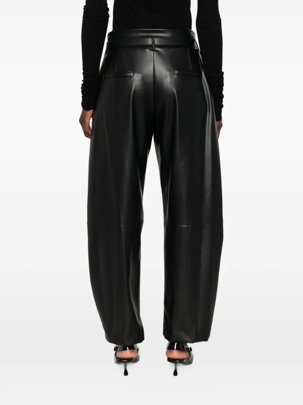 IMPERIAL Broek van imitatieleer Zwart