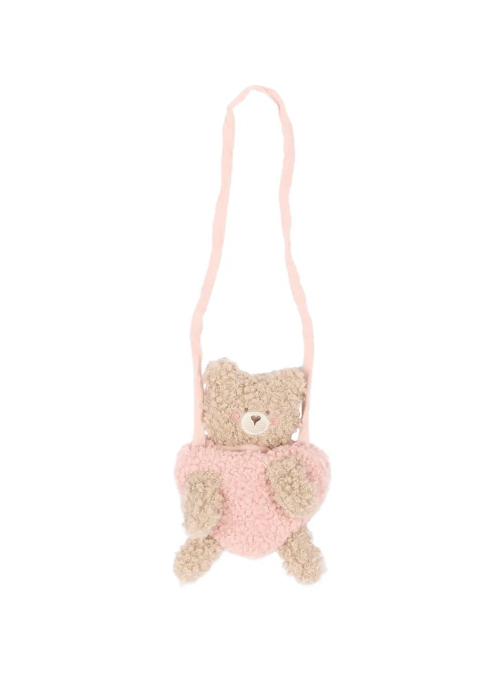 Mayoral Jurk met lange mouwen en lammy-effect en teddybeer-print Roze