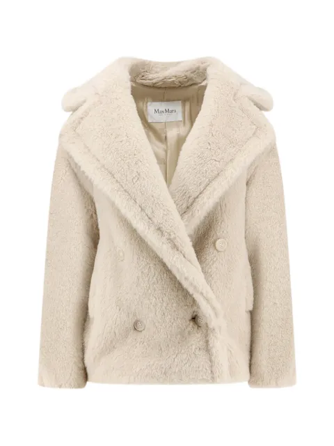 Max Mara Doppelreihige Jacke aus Fake Fur