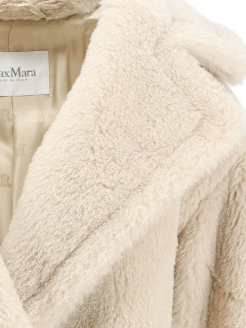 Max Mara Teddy jack met dubbele rij knopen Beige