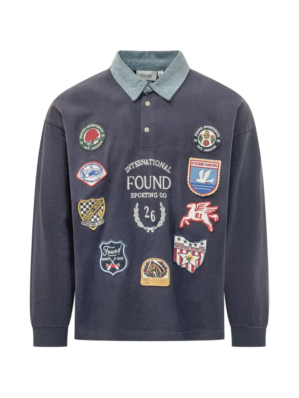 FOUND Rugby long-sleeve polo shirt