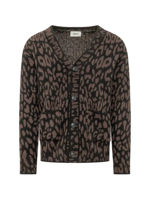 A Paper Kid leopard-print knitted cardigan
