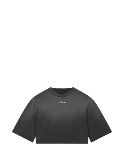AMIRI top corto con logo bordado