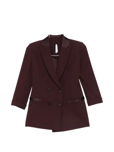 IMPERIAL double-breasted satin-trim jacket