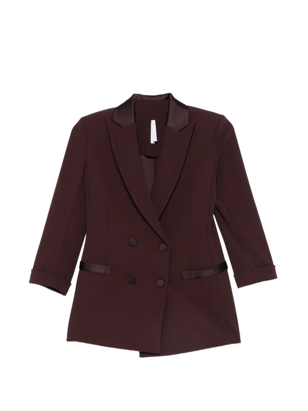 IMPERIAL double-breasted satin-trim jacket