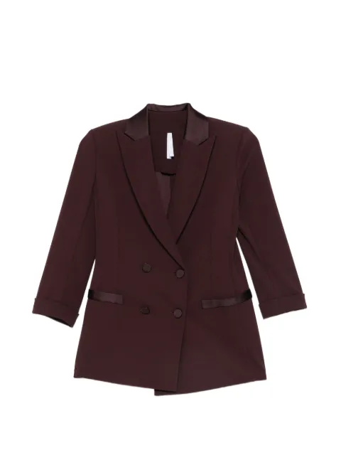 IMPERIAL double-breasted satin-trim jacket