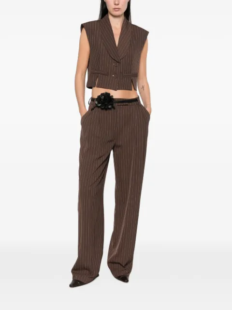 IMPERIAL pinstripe-pattern cropped gillet